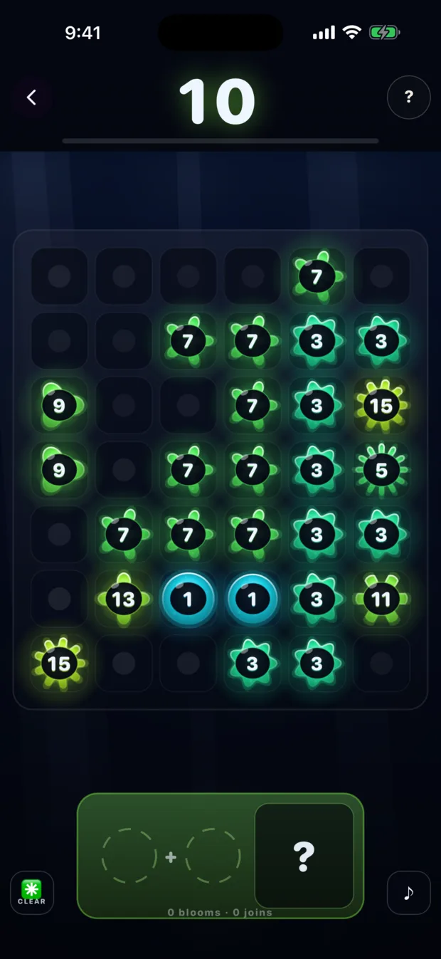 ABYSSAL BLOOM — joining numbers on a reef
