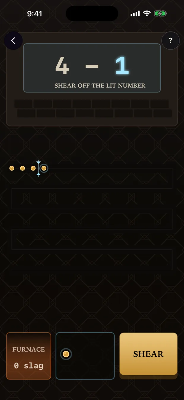 THE COIL OF NINETY-SIX running on iPhone
